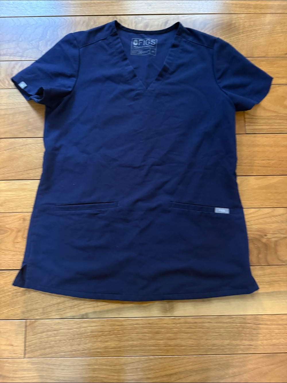 FIGS Navy V-Neck Tunic Top
